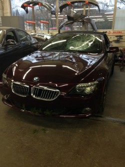 BMW 650i before repairs