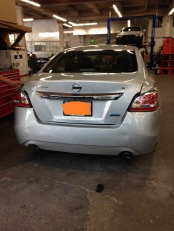 Nissan Altima rear ended