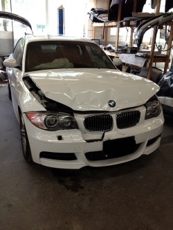 BMW 135i wrecked