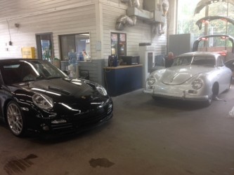 Two Porsches-one just a bumper repair the other a complete restoration